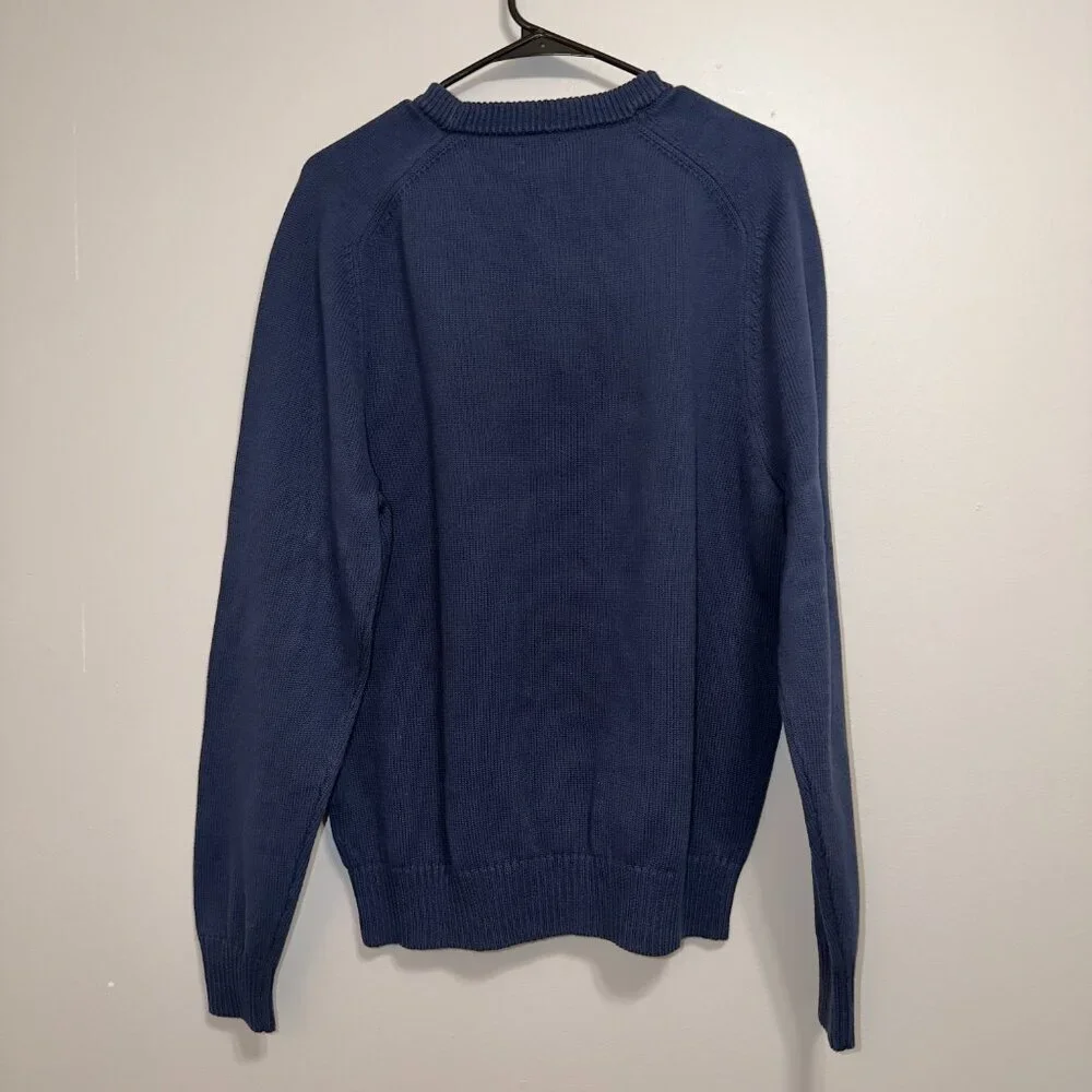 J.Crew Blue Knit Sweater Size L Crewneck Classic Lightweight Casual Soft